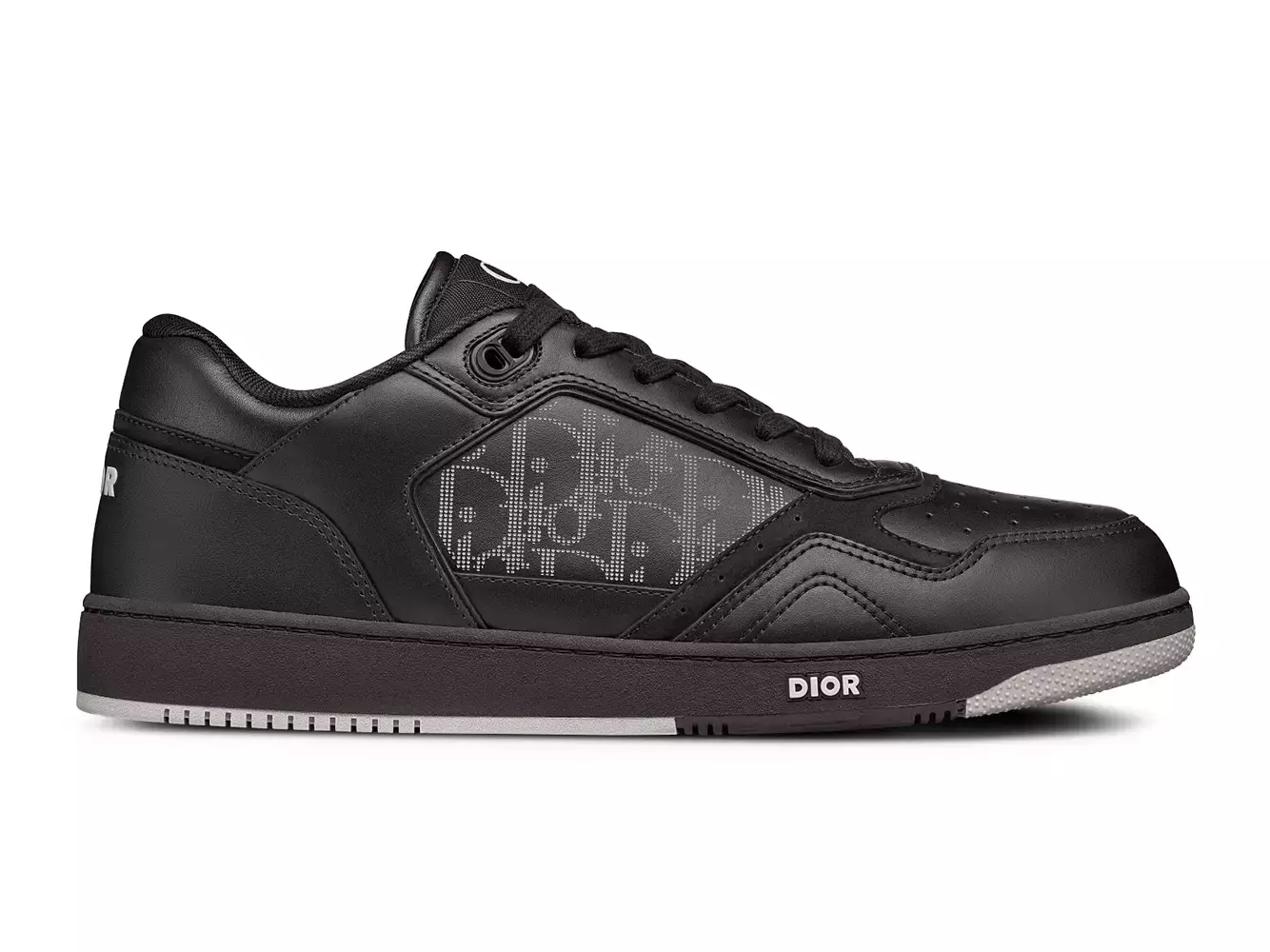 Dior B27 Low Black Dior Oblique Galaxy Leather Grey
