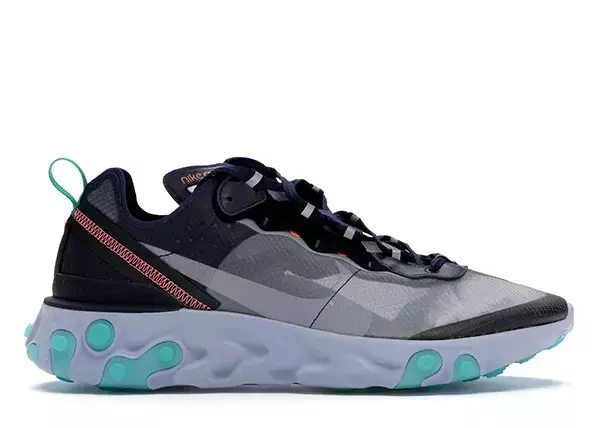 Nike React Element 87 Black Neptune Green