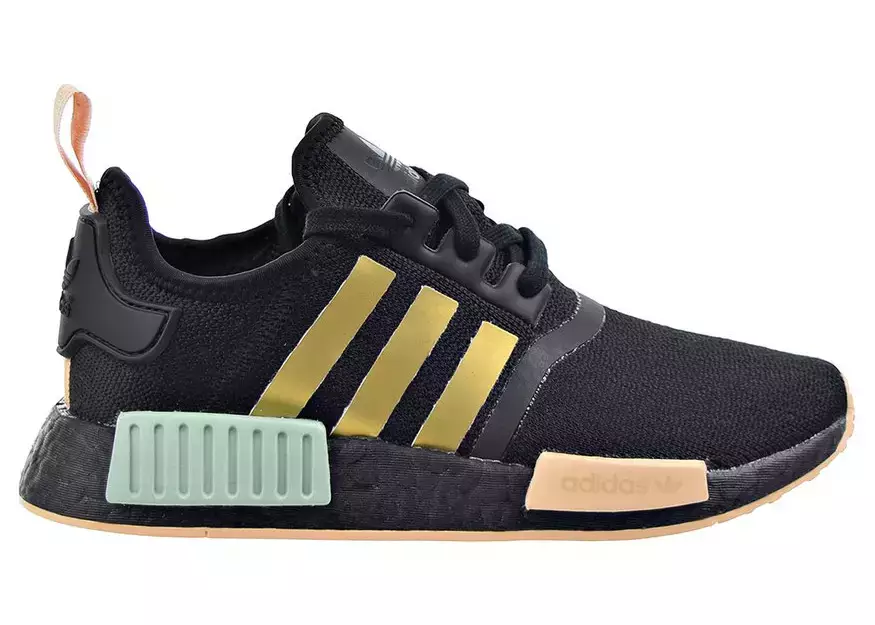 Adidas NMD R1 Black Gold Metallic Halo Amber (W)