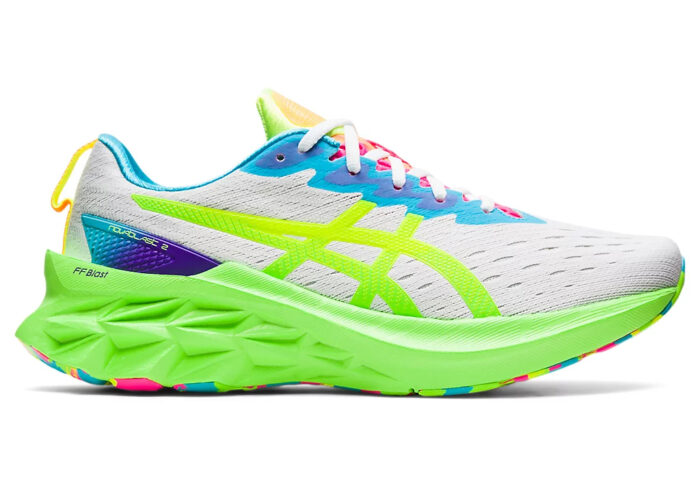 ASICS Novablast 2 White Safety Yellow