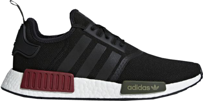 Adidas NMD R1 Core Black Collegiate Burgundy