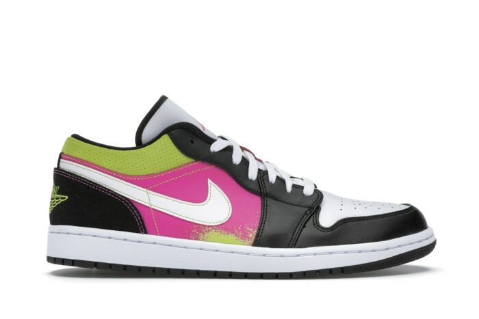 Air Jordan 1 Low Black Active Fuchsia Cyber