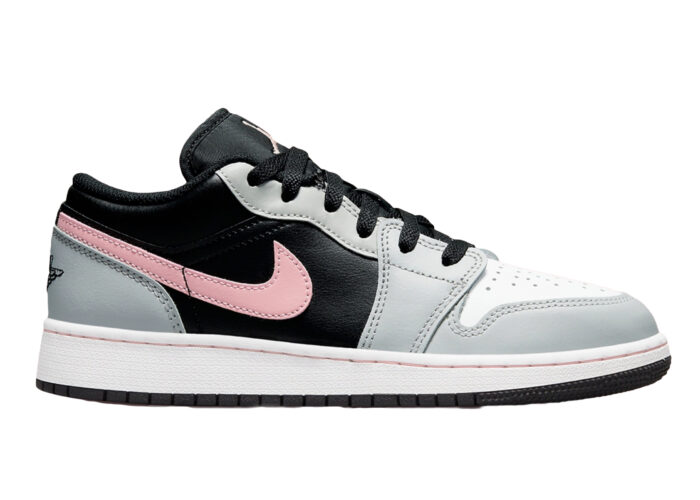 Air Jordan 1 Low Black Grey Pink (GS)