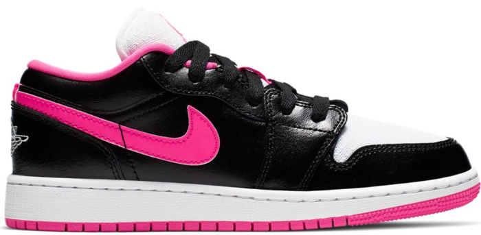 Air Jordan 1 Low Black White Hyper Pink (GS)