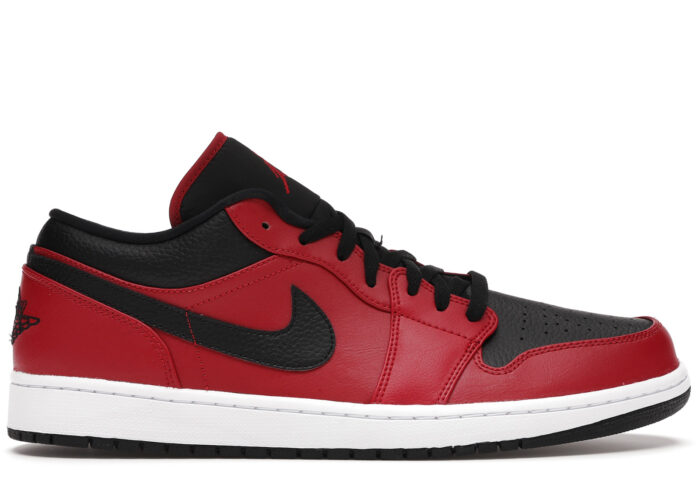 Air Jordan 1 Low Reverse Bred Pebbled Swoosh