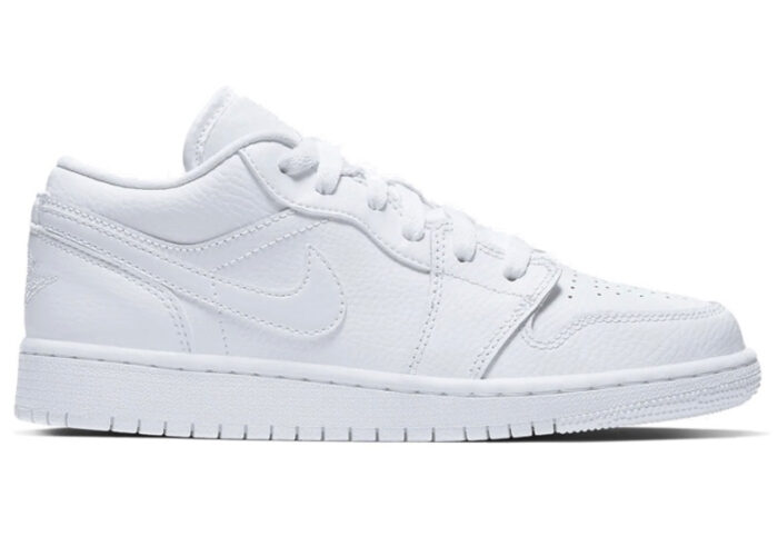 Air Jordan 1 Low Triple White Logo (GS)