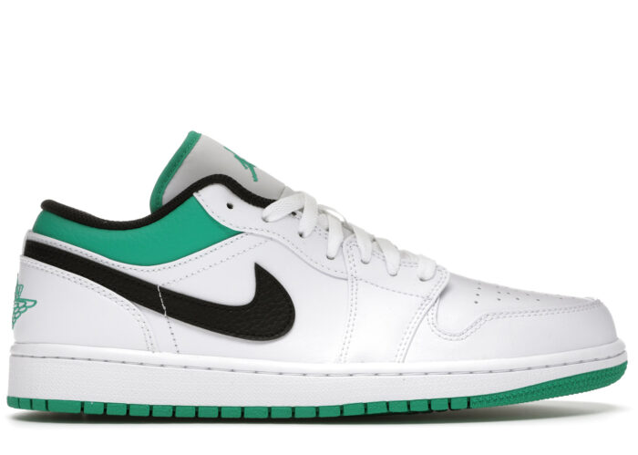Air Jordan 1 Low White Lucky Green Black