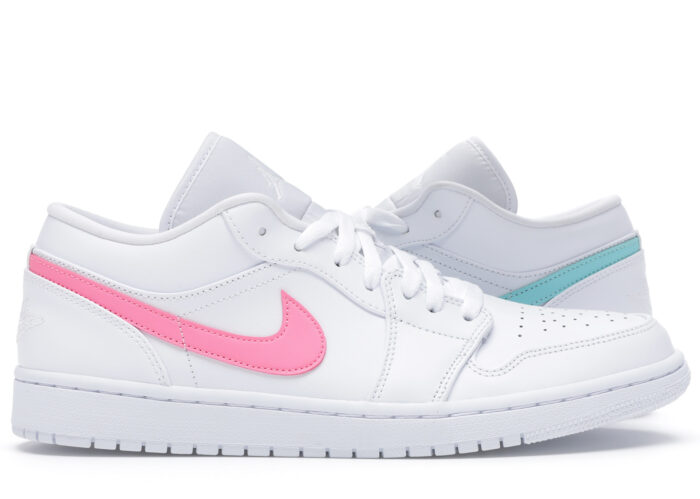 Air Jordan 1 Low White Multi-Color Swoosh