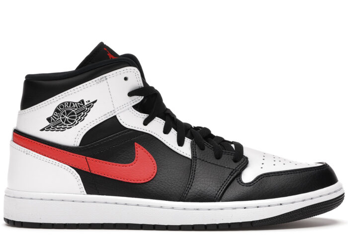 Air Jordan 1 Mid Black Chile Red White