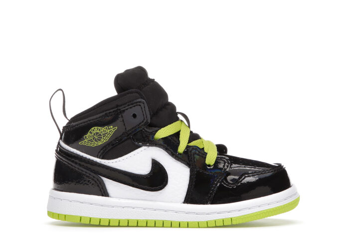 Air Jordan 1 Mid Black Cyber Mystic Green (TD)