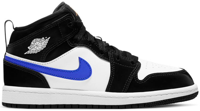 Air Jordan 1 Mid Black Racer Blue White (PS)