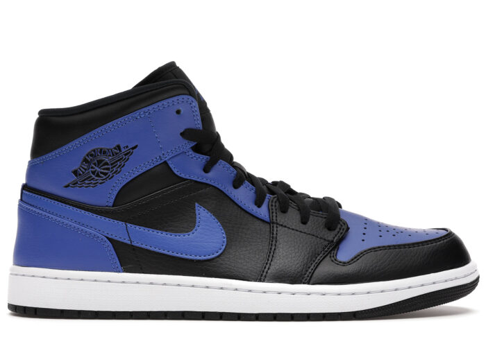 Air Jordan 1 Mid Hyper Royal Tumbled Leather