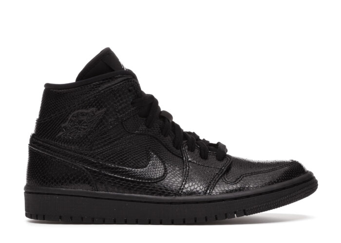 Air Jordan 1 Mid Black Snakeskin (W)