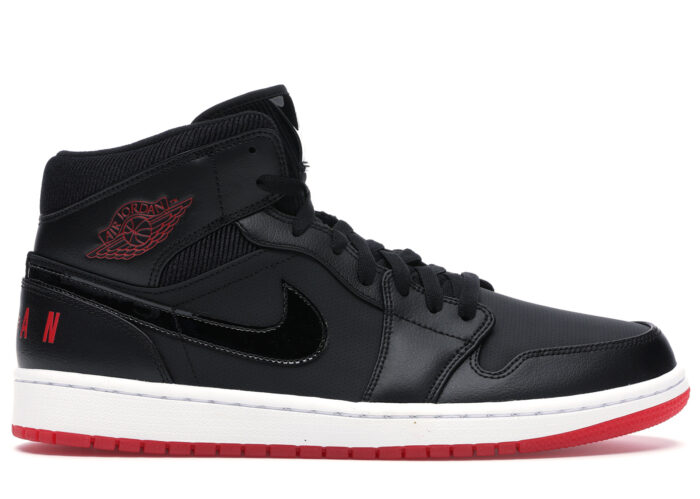 Air Jordan 1 Mid Black University Red