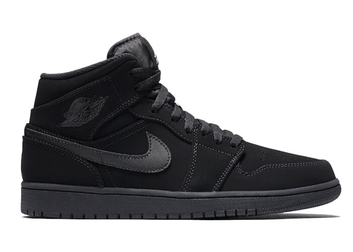 Air Jordan 1 Mid Black Black White