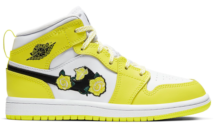 Air Jordan 1 Mid Dynamic Yellow Floral (PS)