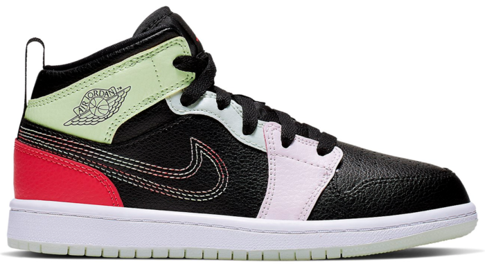 Air Jordan 1 Mid Glow-In-The-Dark (PS)
