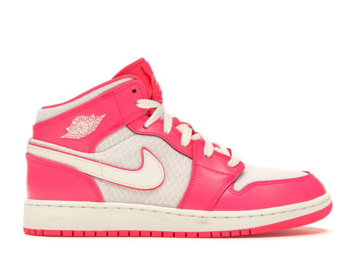 Air Jordan 1 Mid Hyper Pink White (GS)