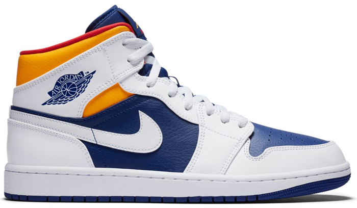 Air Jordan 1 Mid Royal Blue Laser Orange