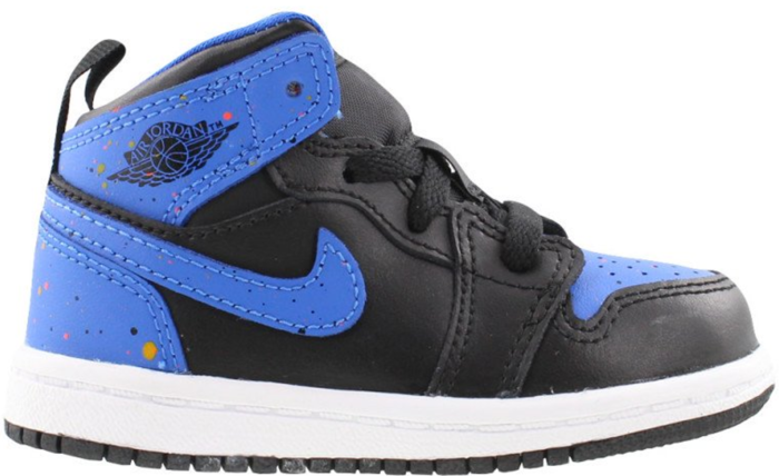 Air Jordan 1 Mid Royal Paint Splatter (TD)