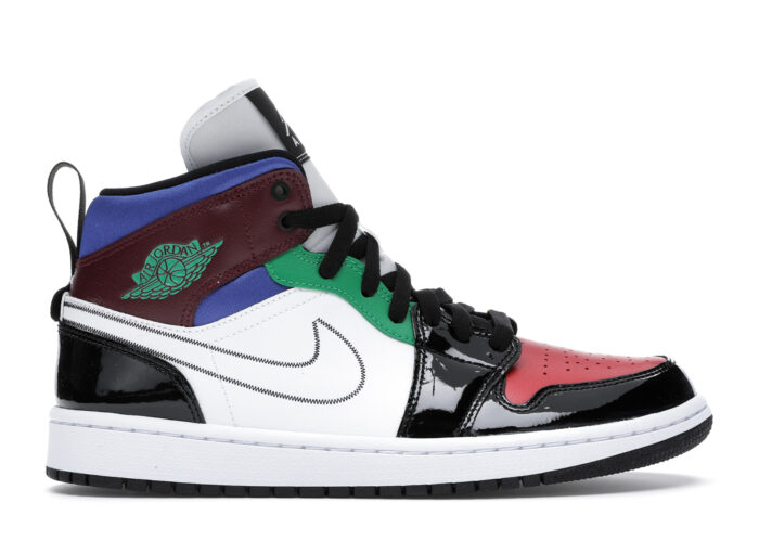 Air Jordan 1 Mid SE Black White Multi-Color (W)