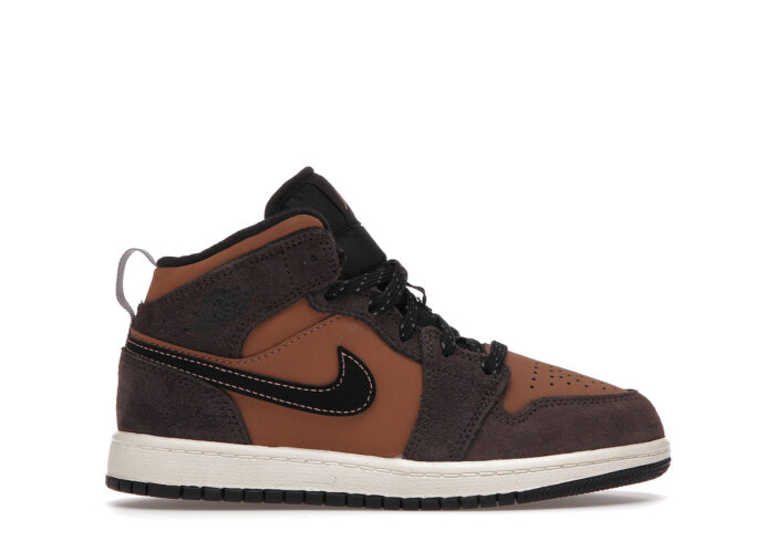 Air Jordan 1 Mid SE Dark Chocolate (PS)