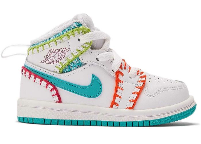 Air Jordan 1 Mid SE Washed Teal Rush Pink (TD)