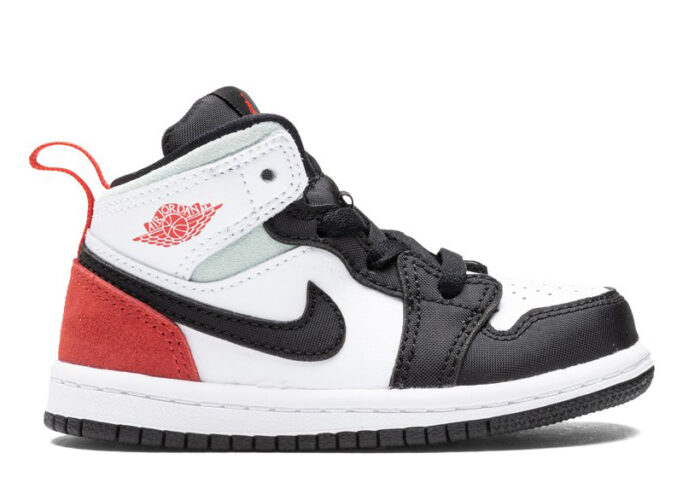 Air Jordan 1 Mid SE White Black Red Spruce (TD)