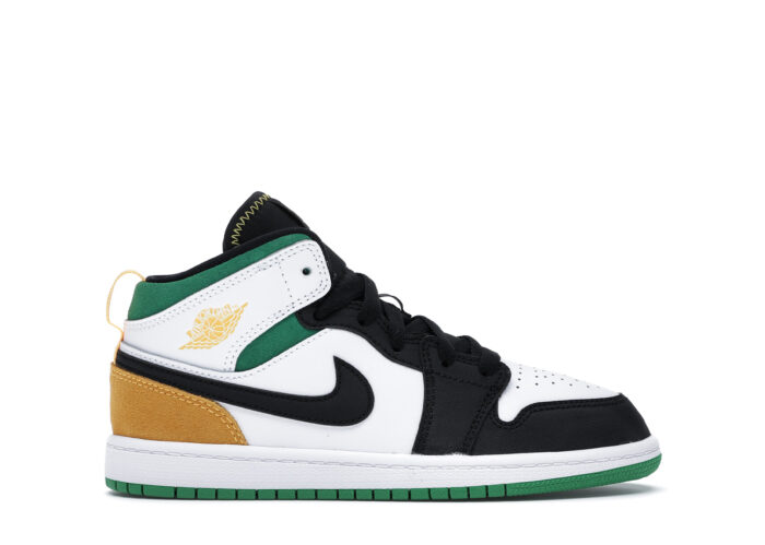Air Jordan 1 Mid SE White Laser Orange Lucky Green (PS)