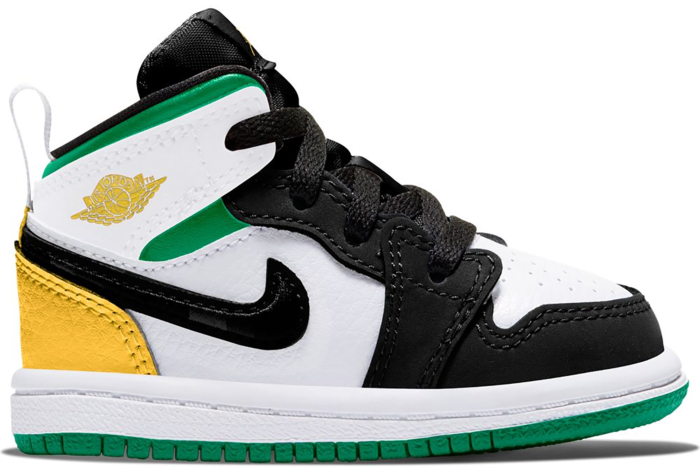 Air Jordan 1 Mid SE White Laser Orange Lucky Green (TD)