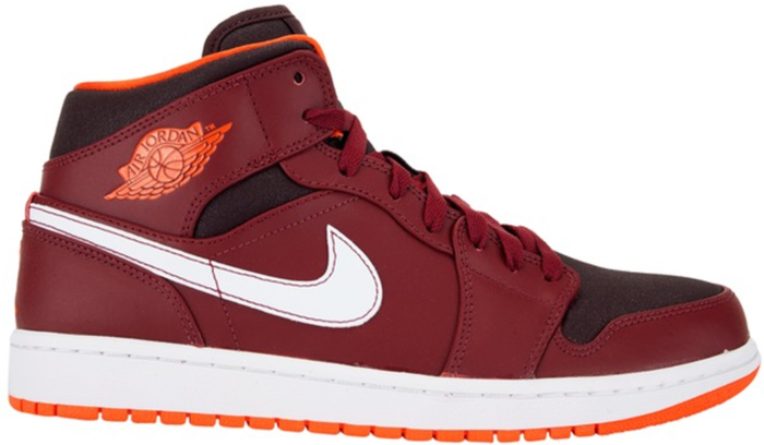 Air Jordan 1 Mid Team Red Electric Orange