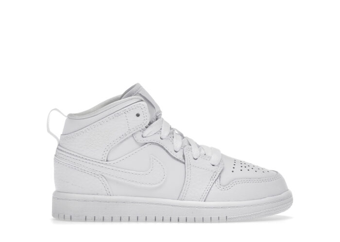 Air Jordan 1 Mid Triple White (2021) (PS)