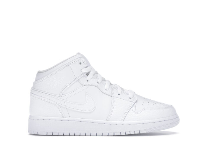 Air Jordan 1 Mid Triple White (GS)