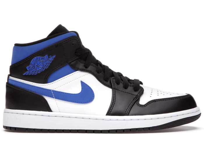 Air Jordan 1 Mid White Black Racer Blue