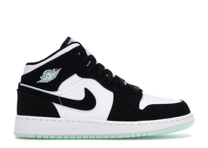 Air Jordan 1 Mid White Black Teal Tint (GS)