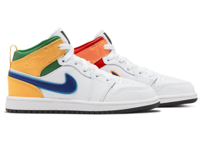 Air Jordan 1 Mid White Court Purple Teal (PS)