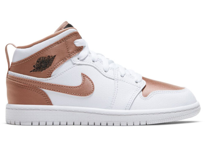Air Jordan 1 Mid White Rose Gold (PS)