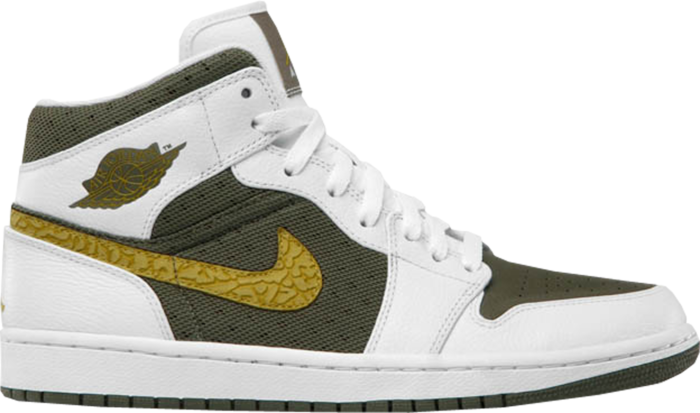 Air Jordan 1 Phat Mid White Peat Moss Cargo Khaki