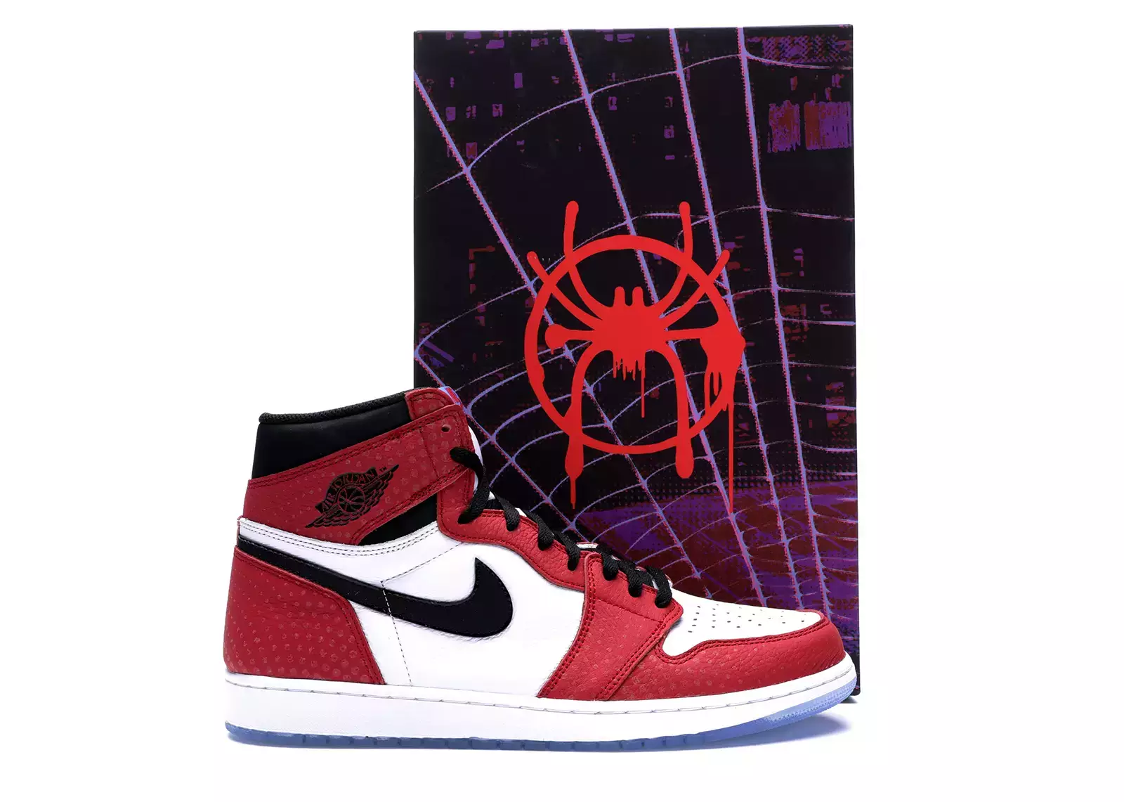 Air Jordan 1 Retro High Spider Man Origin Story Special Box 555088 602