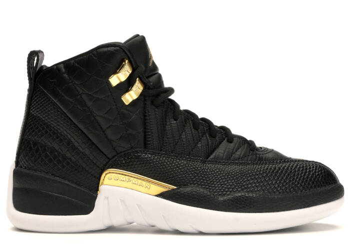 Air Jordan 12 Retro Black Metallic Gold White (W)