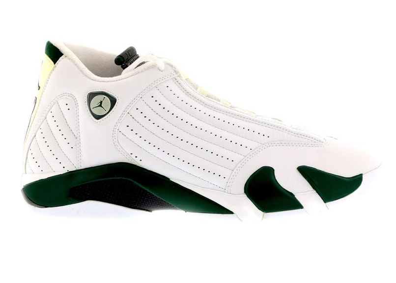 jordan 14 white forest green