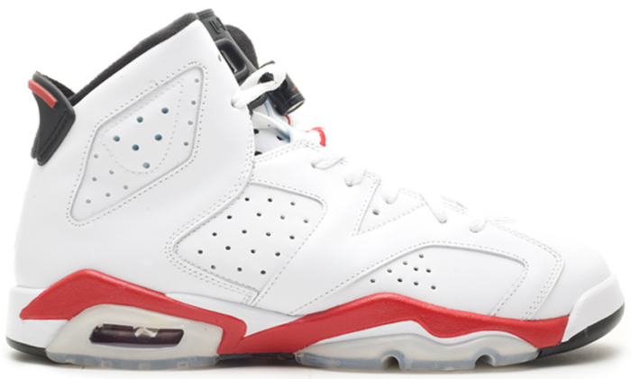 Air Jordan 6 Retro White Varsity Red (GS)
