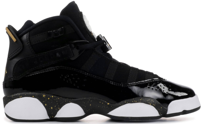 Air Jordan 6 Rings Black Metallic Gold White (GS)