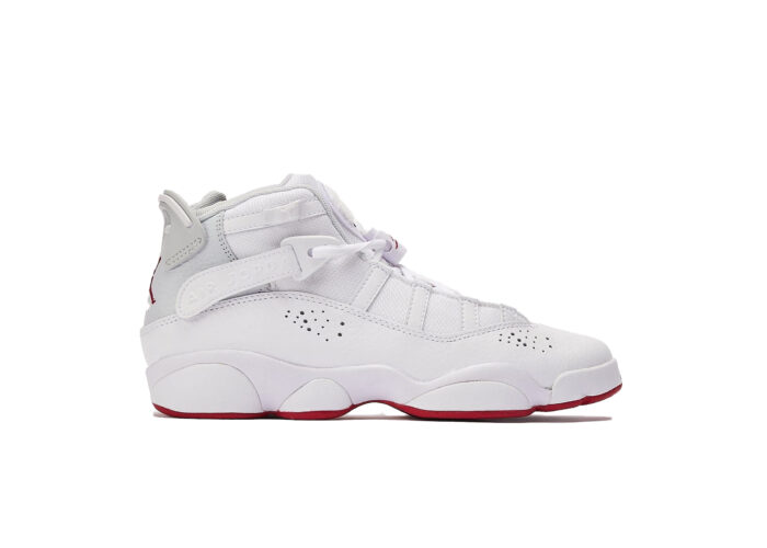 Air Jordan 6 Rings White Red Sole