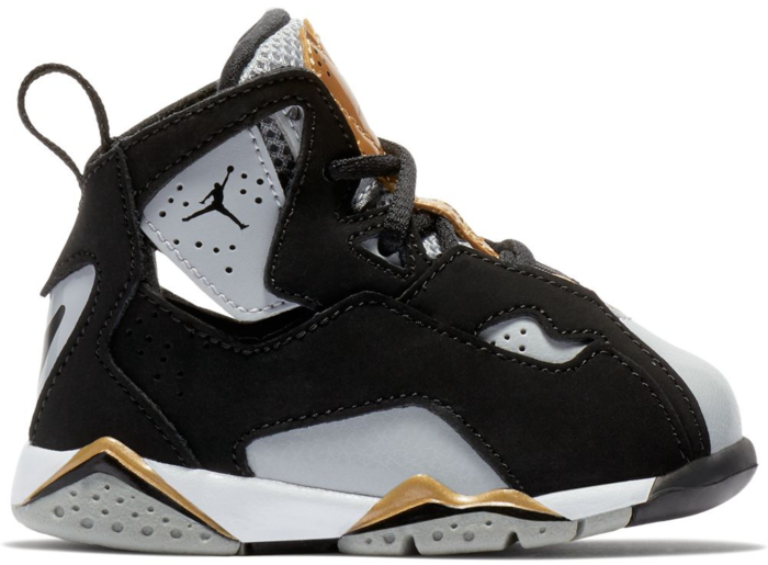Air Jordan True Flight Black Wolf Grey Metallic Gold (TD)