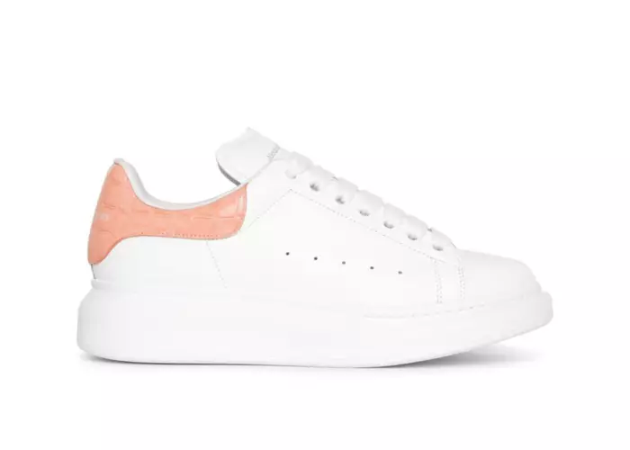 Alexander McQueen Oversized Patent Pink Embossed Croco (W)