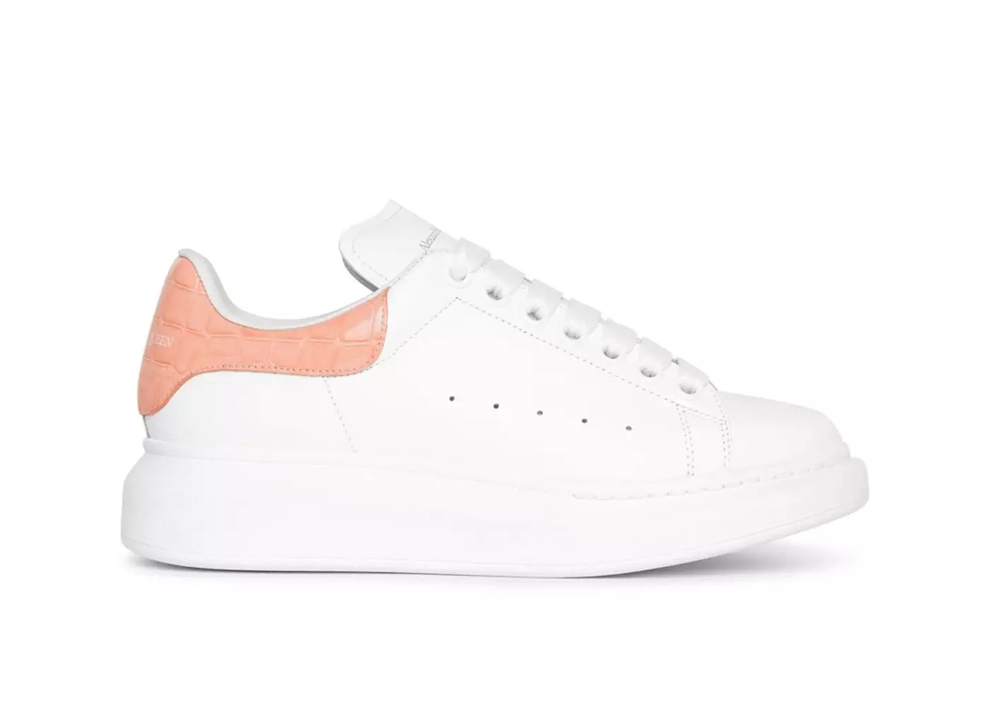 Alexander McQueen Oversized Patent Pink Embossed Croco (W)