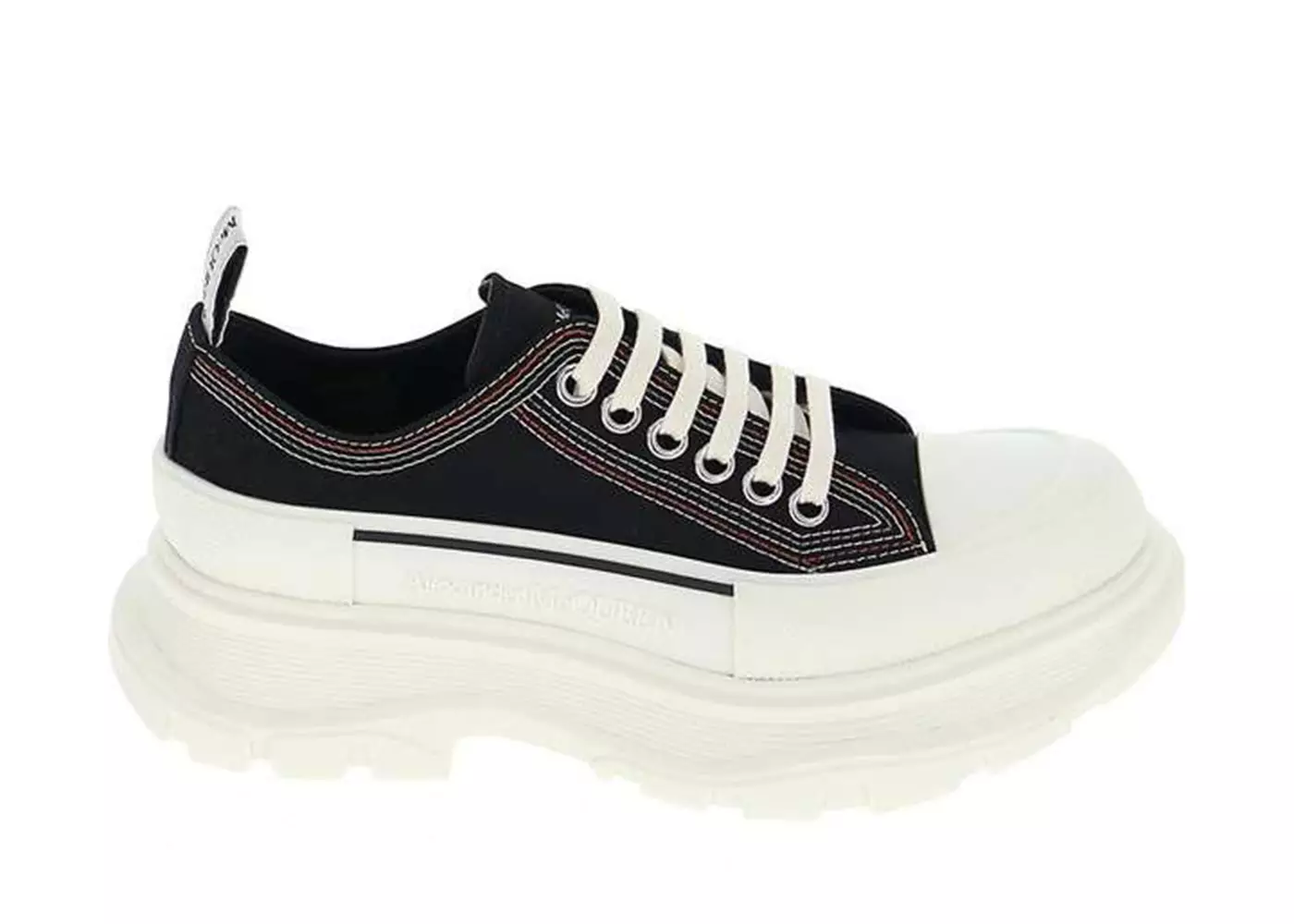 Alexander McQueen Tread Slick Lace Up Boot Denim Black (W)
