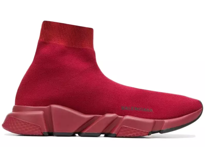 Balenciaga Speed Trainer Burgundy Black Sole 530349 W05G0 6309
