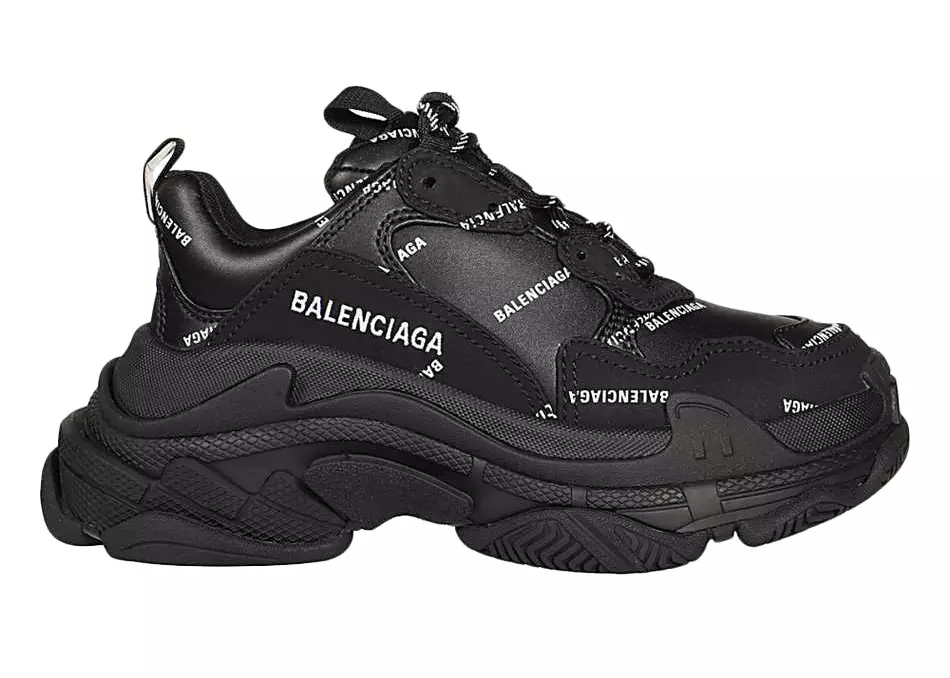 Balenciaga Triple S Black Logo (W)
